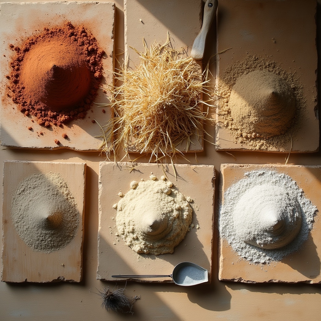 Materiales naturales para construcción de horno: arcilla, arena y paja